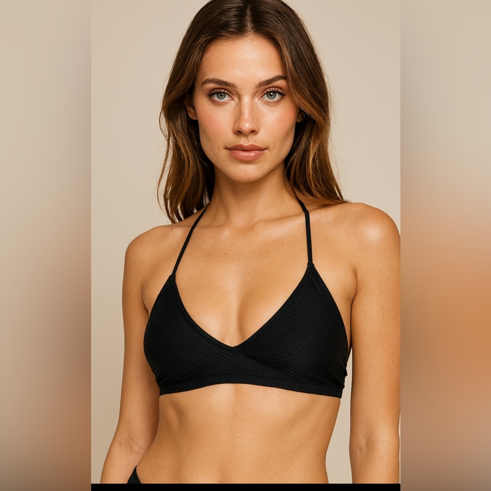 Cupshe Black Textured Bralette